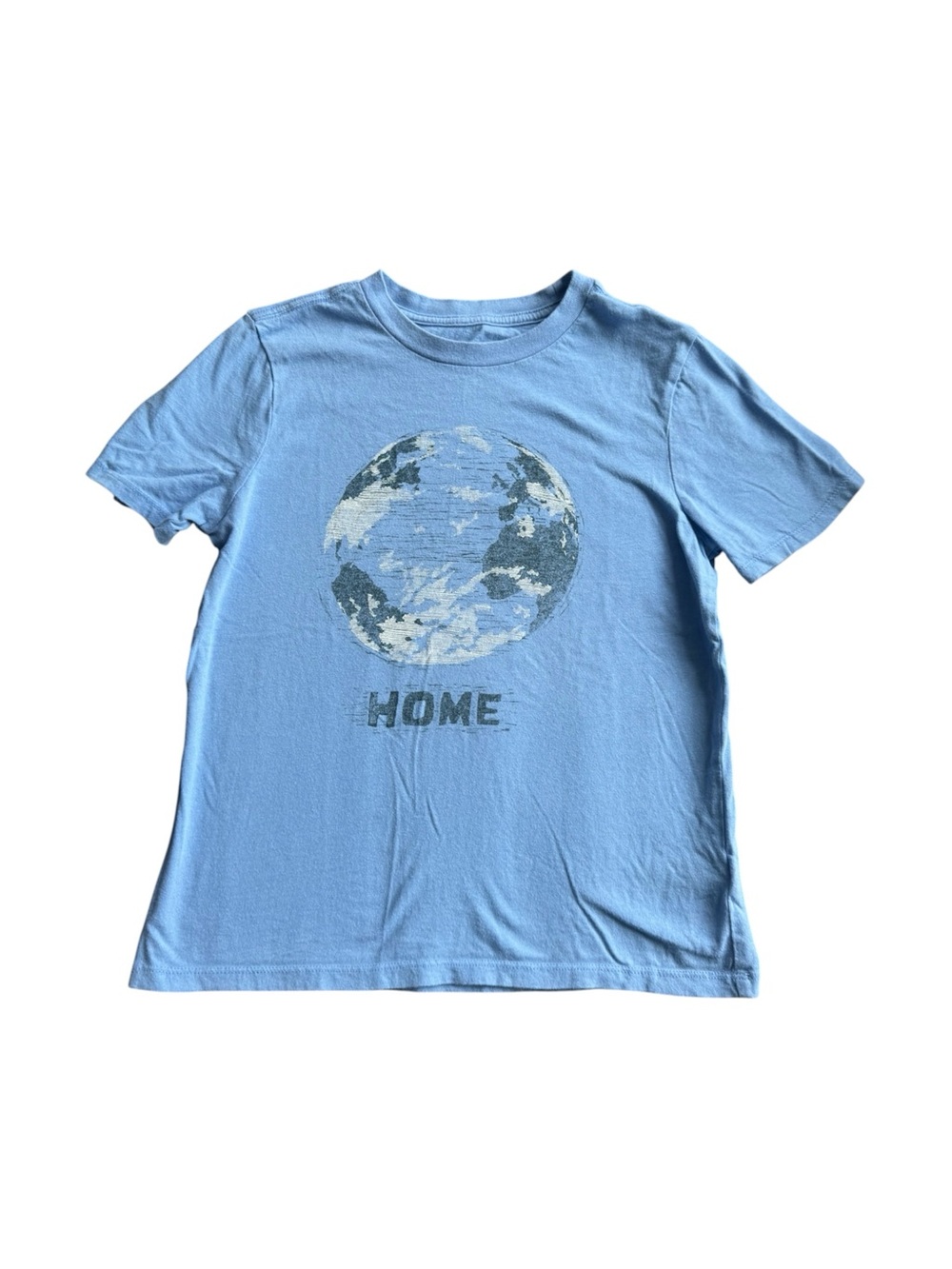 Gap Kids Boys Blue Earth “Home” Graphic T-Shirt Size L 10 Cotton Tee
